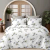 Painterly Floral Brown 200 TC King Size Twill Cotton Bedsheet