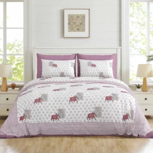 Elite Plum King Size Pure Cotton Bedsheet