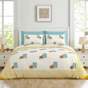 Elite Yellow King Size Pure Cotton Bedsheet
