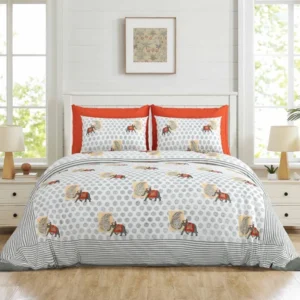 Elite Grey King Size Pure Cotton Bedsheet