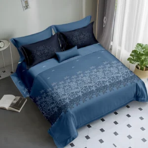 Midnight Royale Festive Floral Lace 250 TC King Size Cotton Bedsheet