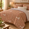 Terracota Bird Print Reversible Double Dohar